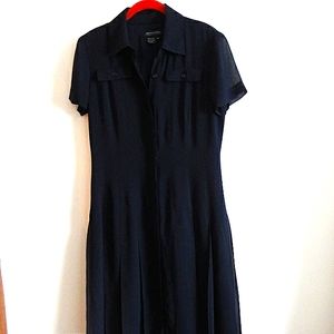 Cynthia Howie Drk. Navy Dress With Pleating 6
